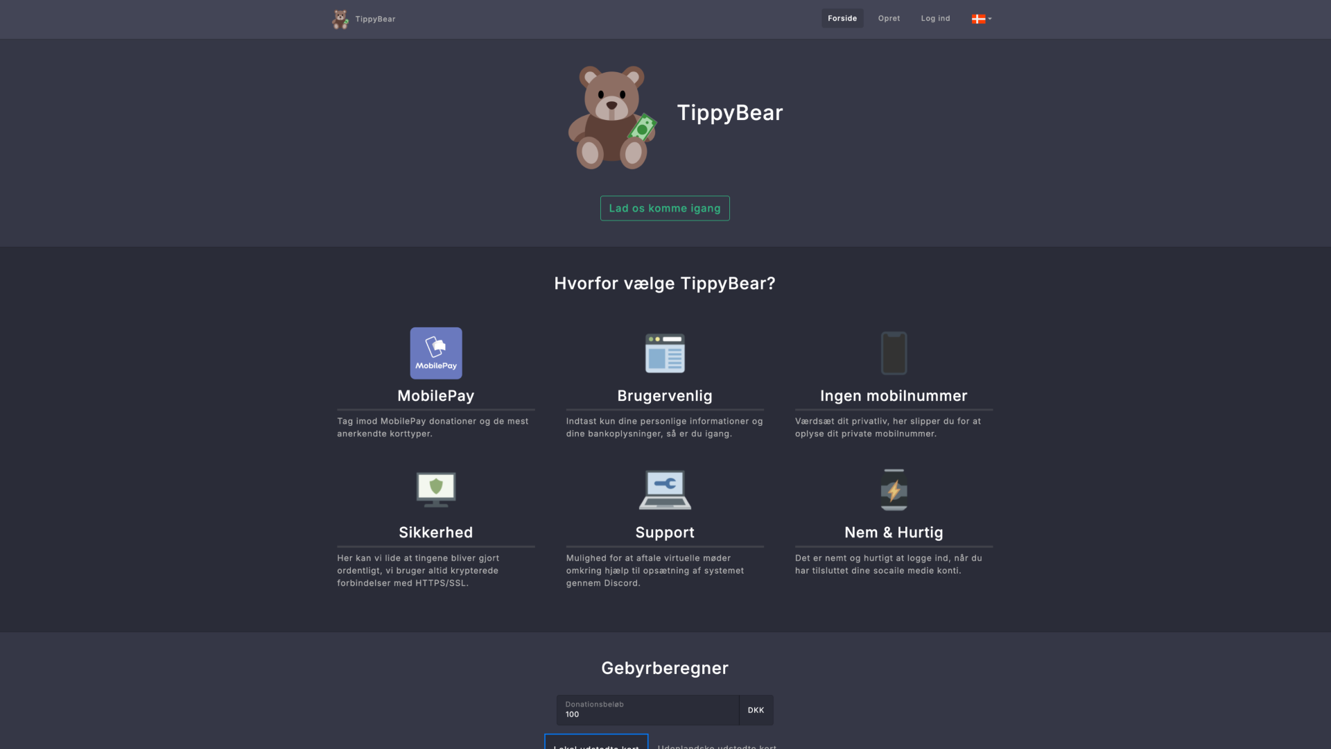 Den gamle tippybear hjemmeside