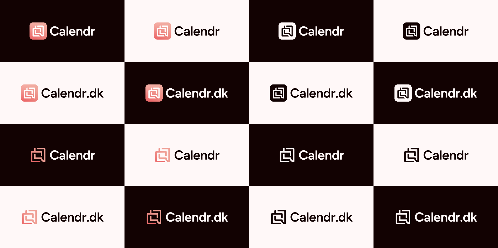 Calendr.dk logo variationer
